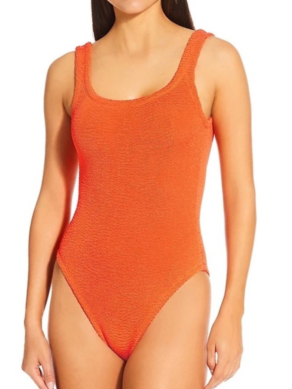 Antonio Melani Crinkle Classic Square Neck Tank One Size One Piece Swimsuit NWT